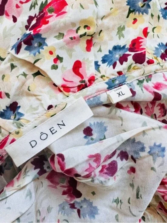 Doen silk blend Floral Sleeveless Dress NEW - Picture 7 of 7